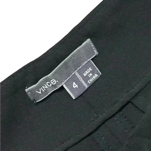 Vince Black Tapered Wool Blend Black Pant Size 4 - Picture 4 of 7